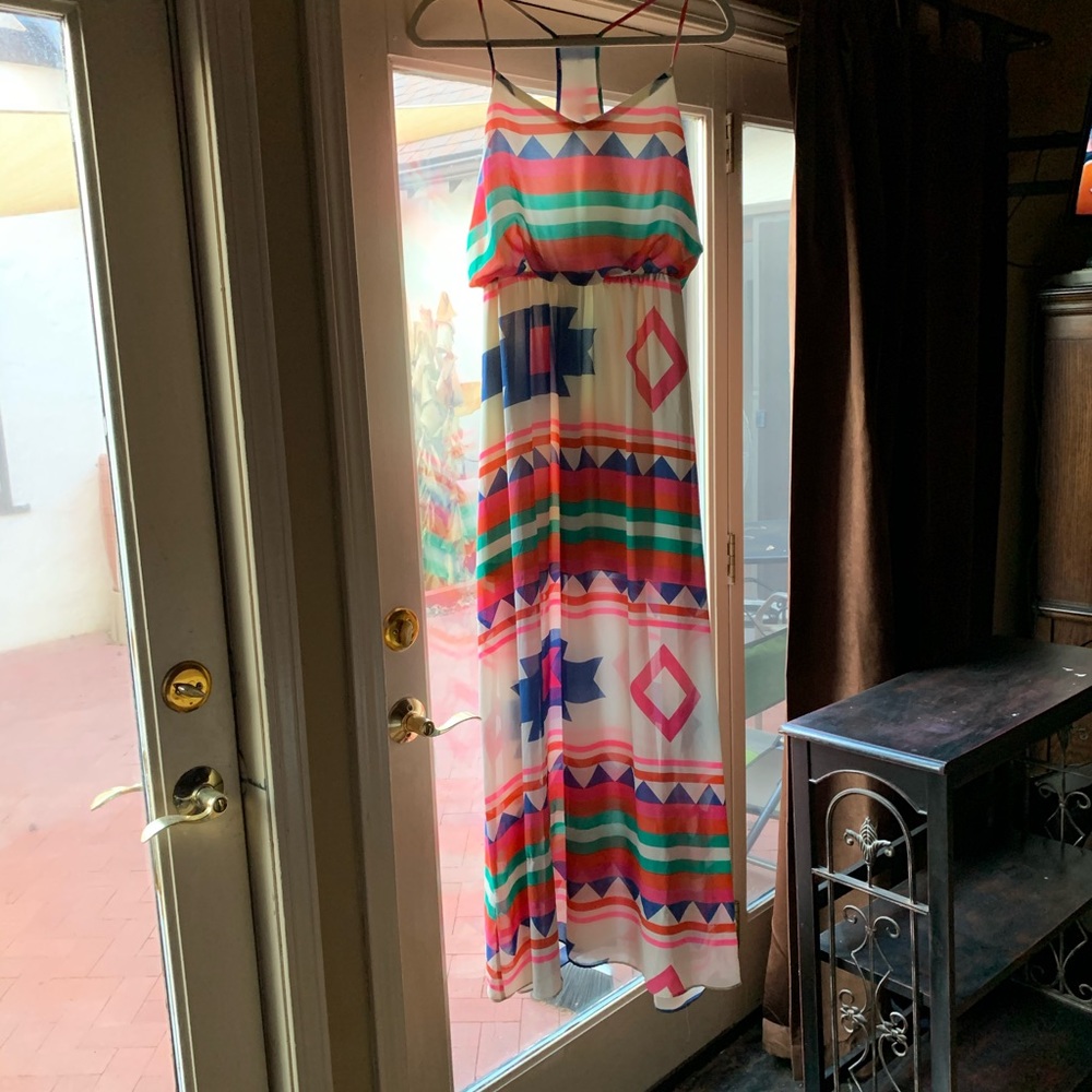 Boutique Maxi Dress, Southwest Print